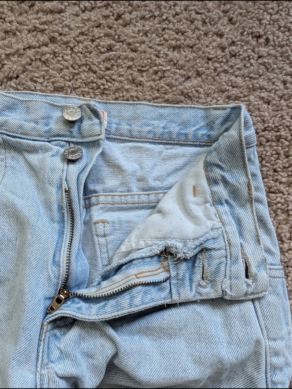 GUESS by Georges Marciano Girls Light Wash Blue Vintage 90s Denim Jeans Size 12 - Picture 5 of 12